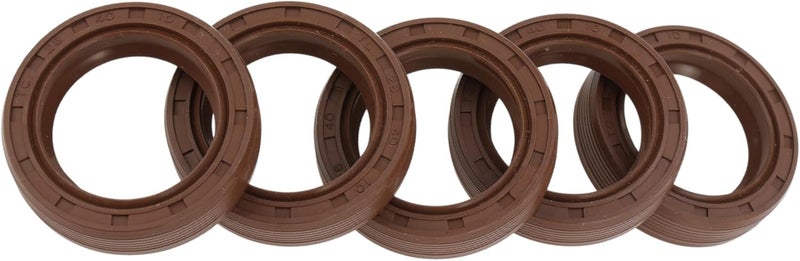 Partuto Universal Oil Seal TG4 Lip Seal Ring Rotary Shaft Seal 28x40x10mm High Pressure FKM Rubber Brown 5 Pcs - Image 1